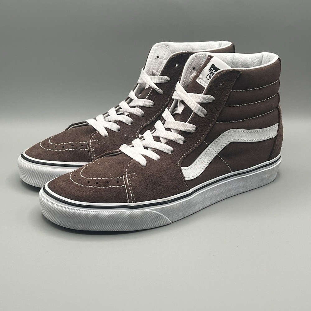 Vans Sk8-Hi Brown Suede High Top Skate Shoes - Men's Size 8 USED - Picture 2 of 8